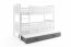 Cubus 3 Triple bunk bed with mattress 200x90 white
