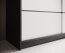 SW-HAN-180 cm -BW Liugustega kapp,Must matt/valge matt