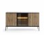 Sento K154 1PKT LED Kommode,Wotan Eiche/Schwarz matt