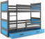 Riko II Etagenbett Hochbett 190x90 mit 2 Matratzen und 1 Schubladen,Graphit