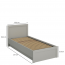 JAZZ LOZ P/90, 90x200 Bett mit Bettzeugkasten