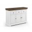Marone Elite White/tabacco PLMEL42/T Kommode 3 Schubladen, 3 türen,Weiß/tabacco