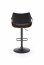 H124 bar stool, black / walnut