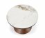 GENESIS Round coffee table,white marble/walnut/gold