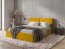 30125,120x200 Bett mit Bettzeugkasten (Mustard)