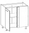 TIFANY T25/DNLP L/P Eckunterschrank