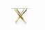 RAYMOND Round table color: glass - transparent, legs - gold