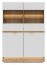 MILTON-ML 04 Витрина,Cremona torro oak/white matt