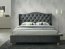 Aspen 180 Bed with wooden frame (Bluvel 14 Velvet Grey)
