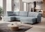 CO-BER- RT-100AUB U Shape Corner sofa Right (Baby blue fabric Aubron 100)