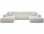 VET-00 Universal Ecksofa U-Form (Royal 01 Weißer Kaffee)