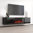 LUXE-EF RTV black + kamin black TV cabinet