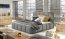 EDVIGE 140 Bed with wooden frame