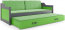 David II 200x90 Twin bed with mattress graphite