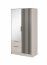 NELLY 2D+LUS Riidekapp (cashmere/black lamellas)