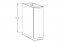 Sombra green 81-20-1D Seitenschrank 20 cm mit 1 Tür