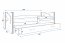 Кровать детская с матрасом 160x80 сосна/белый