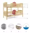 Cubus 2 Bunk bed with mattress 200x90 pine (Without box)