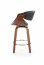 H123 Bar stool,black/walnut