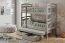 DOMINIK III 80x180 Bunk Bed with 3 Mattresses and 2 Drawers,Grey acrylic