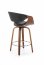 H123 Bar stool,black/walnut