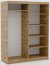 SW-DEL A 160 cm Schwebetürenschrank mit Spiegel,Eiche Artisan