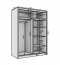 SW-CAL 150 cm Sliding wardrobe,White matt
