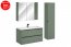Sombra green Furniture set 100cm with FLY furniture washbasin, mirrored cabinet and tall cabinet