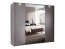 Brema 255 Sliding door wardrobe with lighting (lava)