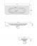 Ovalia Pure white gloss um 120-46 Sink 120cm