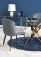 RAYMOND Round table color: glass - transparent, legs - gold