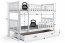 Cubus 2 Bunk bed with mattress 190x90 white