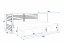 H-MES- 13111 Twin bed with mattress 200x80 white
