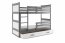 Riko II 190x90 Bunk bed with two mattresses Graphite
