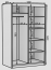 SW-HAI 120 cm W Lükandustega riidekapid peegliga,Valge matt