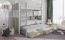ARTEN III 80x180 Bunk Bed with 3 Mattresses and 2 Drawers White/Eucalyptus