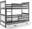 Riko II Etagenbett Hochbett 190x90 mit 2 Matratzen und 1 Schubladen,Graphit
