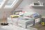 TIESTO Bed with mattress Grey acrylic/White