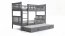 Cubus 3 Triple bunk bed with mattress 200x90 graphite