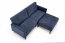 12913- Folding sofa with ottoman (Blue)