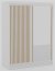 SW-DEL W 160 cm Sliding wardrobe with mirror,White matt,Artisan