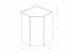 Total G60N2 L/R 60/60 Corner wall cabinet,Beige 