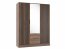 NELLY 3D+LUS Riidekapp (nut/black lamella)