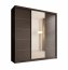 SW-SON-200 cm -BB Sliding wardrobe with mirror,Black matt