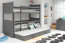 Riko III 190x90 Двухъярусная кровать с тремя матрасами Графит