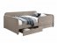 30130, Кровать одноместная 120x200 c бортиком и 2 выдвижными ящиками,темно-бежевый