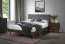 CASSIDY LOZ 160 Двуспальная кровать c деревянной рамой (серый/орех)