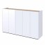 EASY EA-01 Chest 5d with lighting - white gloss/oak scandi