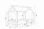 House- 1 Bed with mattress 160x80 pine