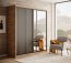 SW-DEL-AB 180 cm Sliding wardrobe with mirror,Artisan,Black matt